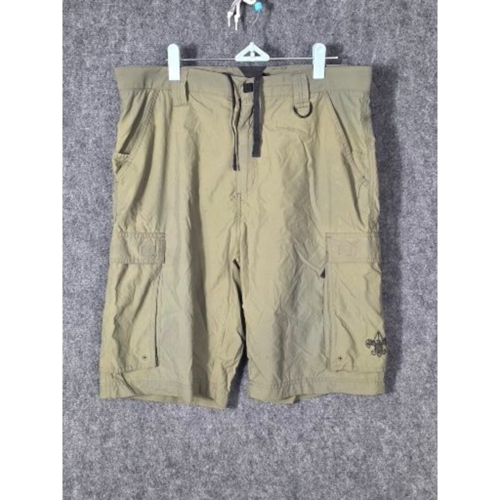 Boy Scouts of America Centennial Uniform Cargo Shorts Khaki Green Mens Medium